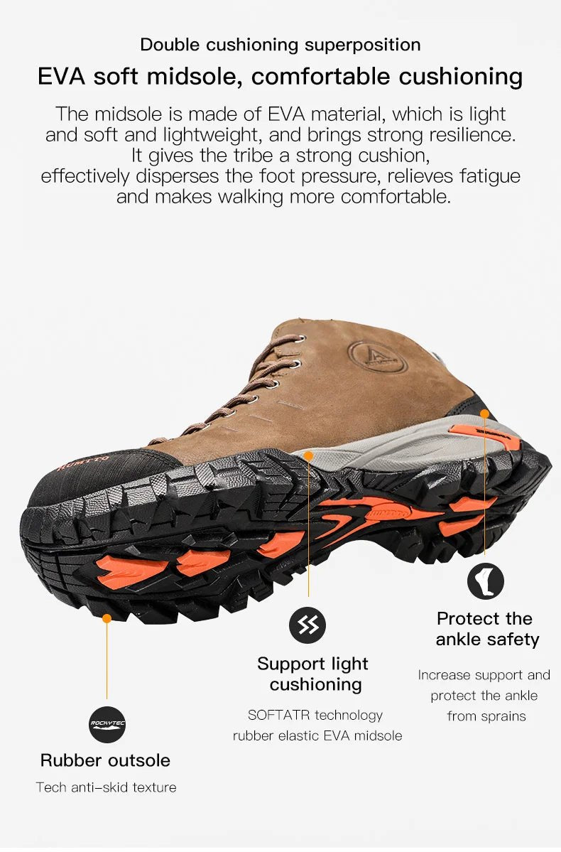 Chaussures de randonnée mid - top / bottines d'expédition 100% imperméables pour homme "HUMTTO - HT - 210371A" - Planète Rando