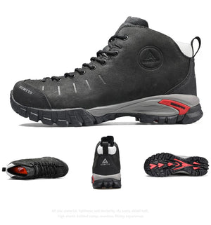 Chaussures de randonnée mid - top / bottines d'expédition 100% imperméables pour homme "HUMTTO - HT - 210371A" - Planète Rando