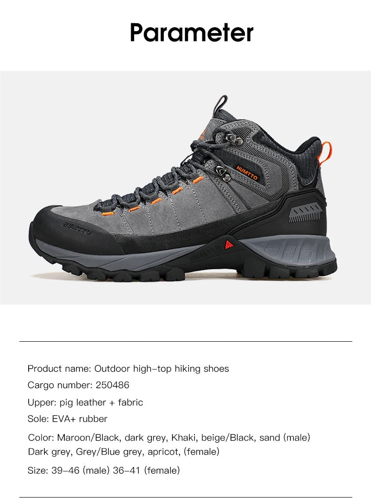Chaussures de randonnée mid - top / bottines d'expédition avec Technologie Static Waterproof pour homme "HUMTTO - HT - 250486A" - Planète Rando