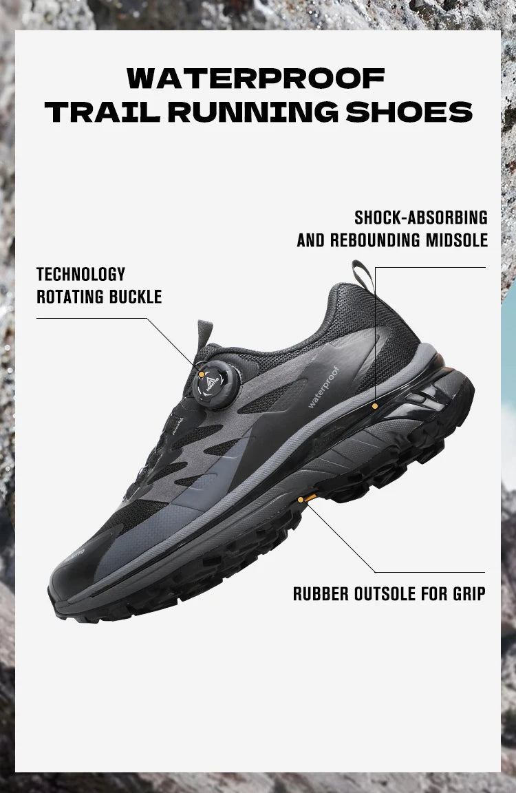 Chaussures de randonnée / trail basses avec Technologie Dynamic Waterproof pour homme "HUMTTO - HT - 860092A" - Planète Rando