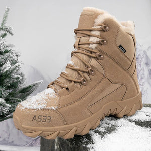 Chaussures high - top / bottines d'hiver imperméables avec doublure polaire pour homme "MX Outdoor - AS33" - Planète Rando