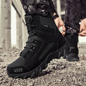 Chaussures high - top / bottines d'hiver imperméables avec doublure polaire pour homme "MX Outdoor - AS33" - Planète Rando