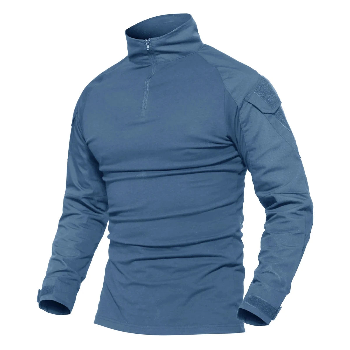 Chemise de combat / T-shirt tactique à manches longues,fermeture éclair 1/4 en coton et polyester "TACVASEN - TS001" - Planète Rando