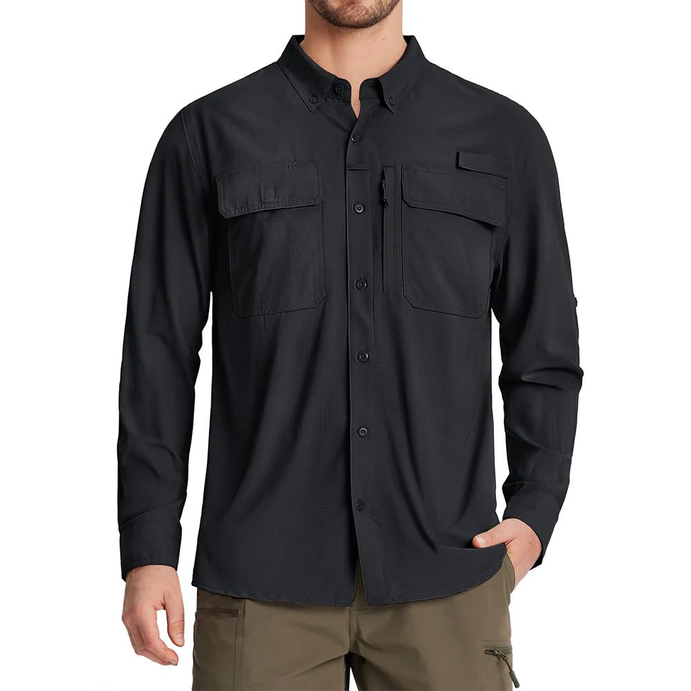 Chemises de randonnée à manches longues et protection solaire UPF 50+ pour homme "TACVASEN - ST144" - Planète Rando