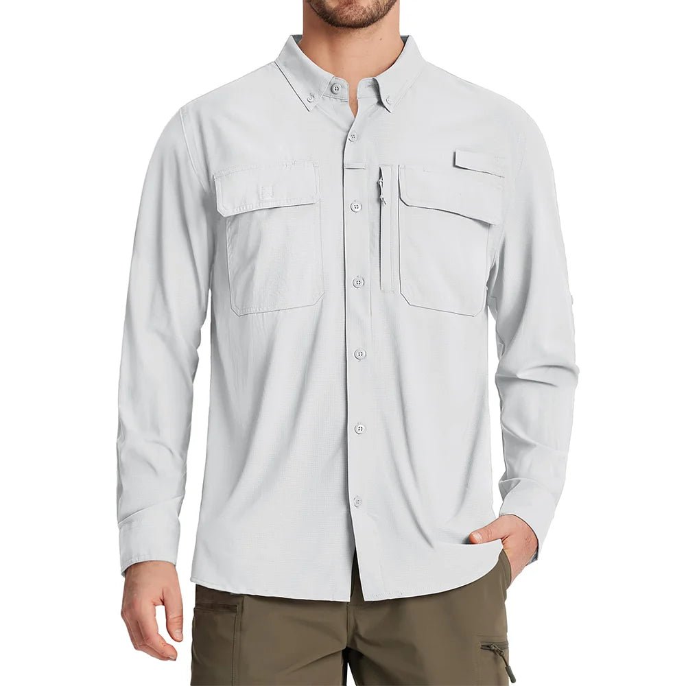 Chemises de randonnée à manches longues et protection solaire UPF 50+ pour homme "TACVASEN - ST144" - Planète Rando
