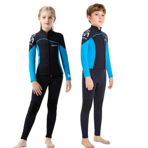 Combinaison de plongée deux pièces en néoprène 2,5 mm pour enfants "KLEYOU - R002" - Planète Rando