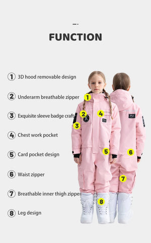 Combinaison de ski / snowboard avec technologie 3M Thinsulate™ pour enfants "COPOZZ - 22309" - Planète Rando
