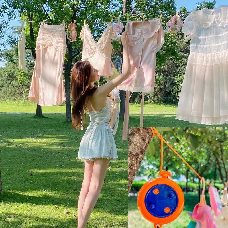 Corde à linge rétractable de 10 m "47 Outdoor - 10Line" - Planète Rando