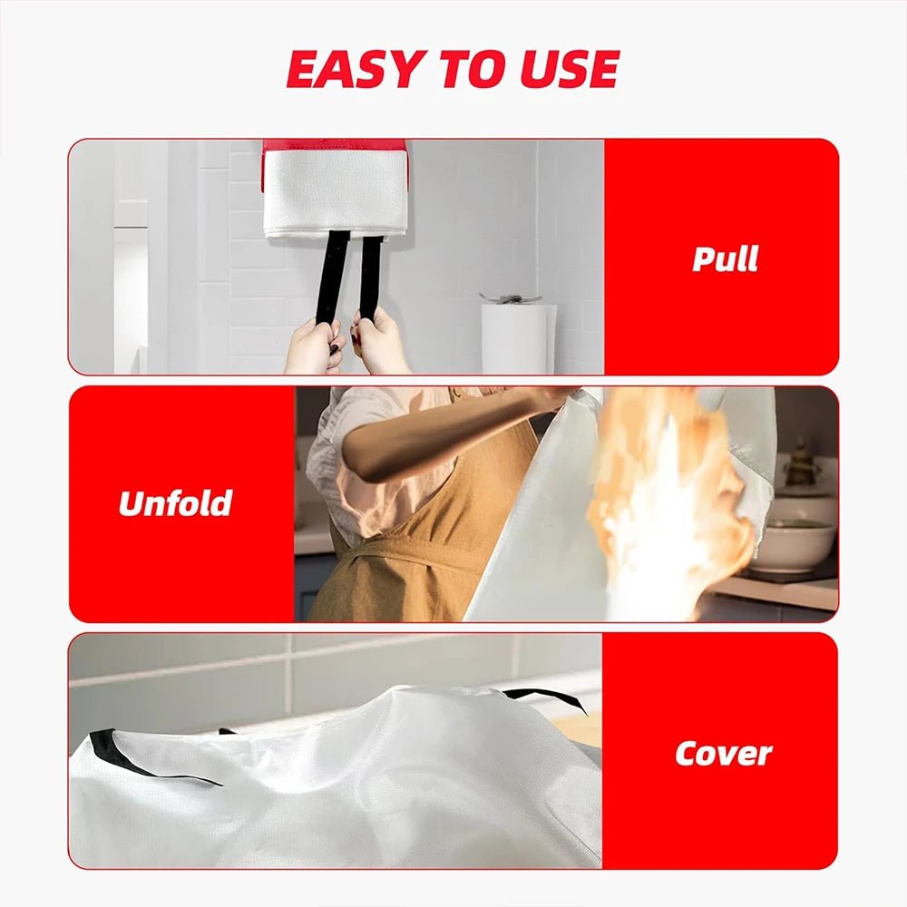 Couverture anti - feu / Fire blanket en fibre de verre "Sanke Rescue - Fire Blanket" - Planète Rando