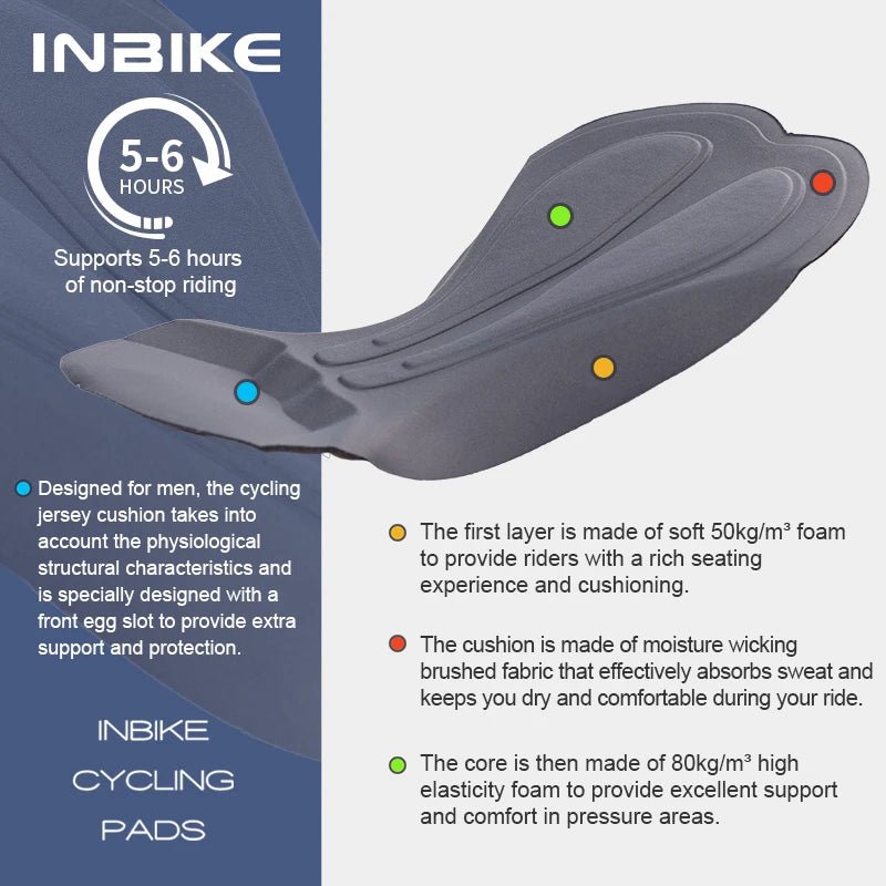 Cuissard de cyclisme confort 5 - 6 heures pour homme "INBIKE - SSXX572" - Planète Rando