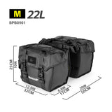 Double sacoches de porte - bagage 100% imperméable avec plaque de support intérieure "Rhinowalk - BPB0900 series" - Planète Rando