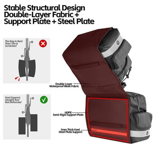 Double sacoches de porte - bagage 100% imperméable avec plaque de support intérieure "Rhinowalk - BPB0900 series" - Planète Rando