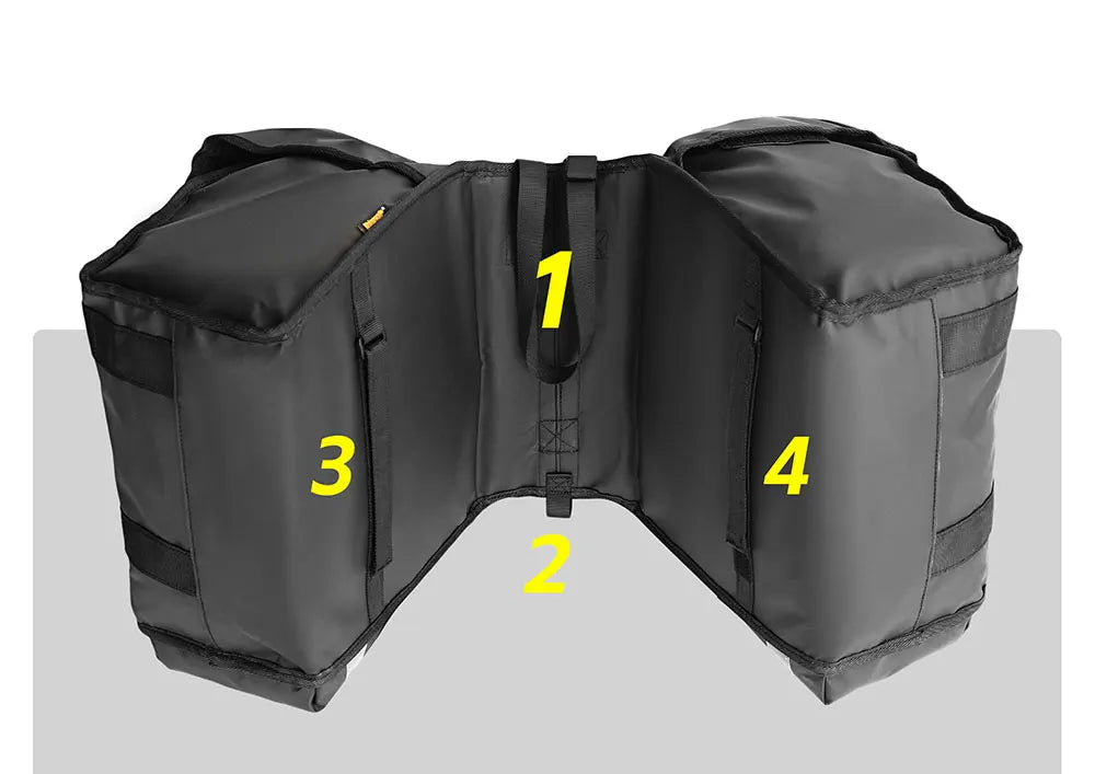 Double sacoches de porte - bagage 100% imperméable avec plaque de support intérieure "Rhinowalk - BPB0900 series" - Planète Rando