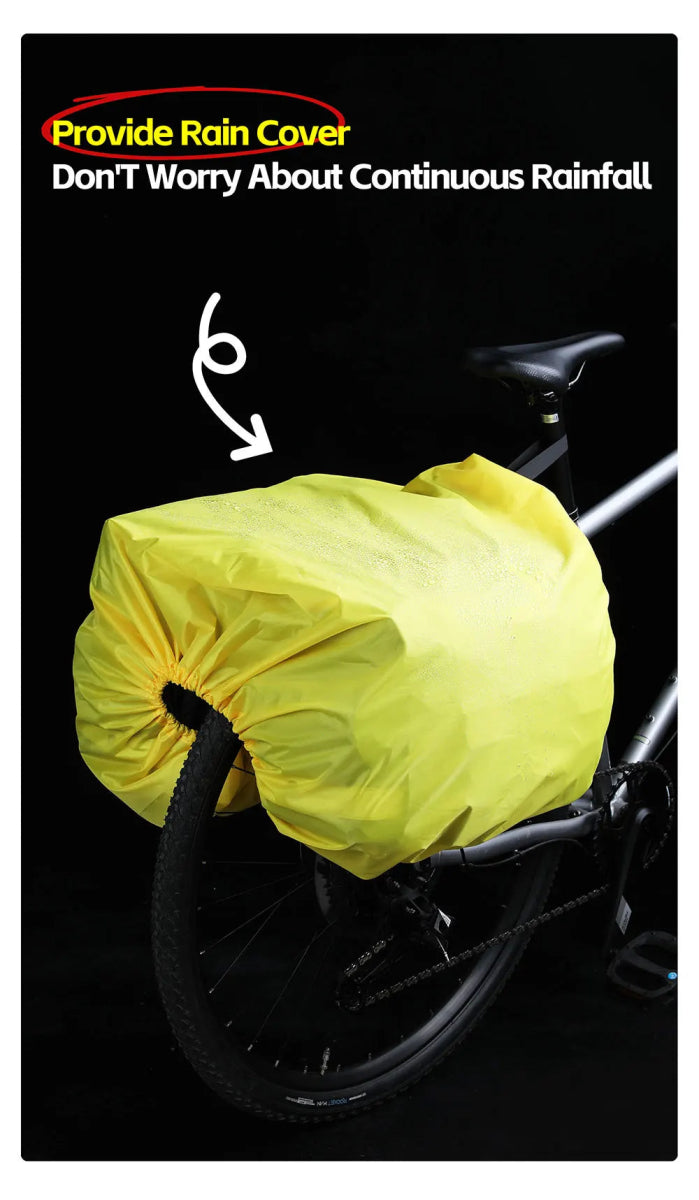 Double sacoches de porte - bagage 100% imperméable avec plaque de support intérieure "Rhinowalk - BPB0900 series" - Planète Rando