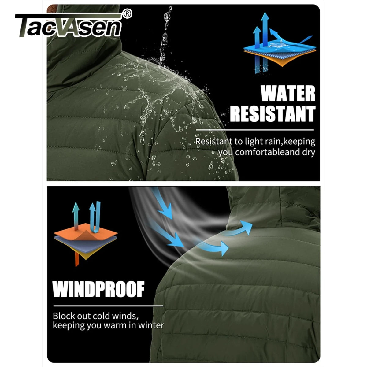 Doudoune isolante doublée sherpa imperméable à capuche "TACVASEN - CTD1" - Planète Rando