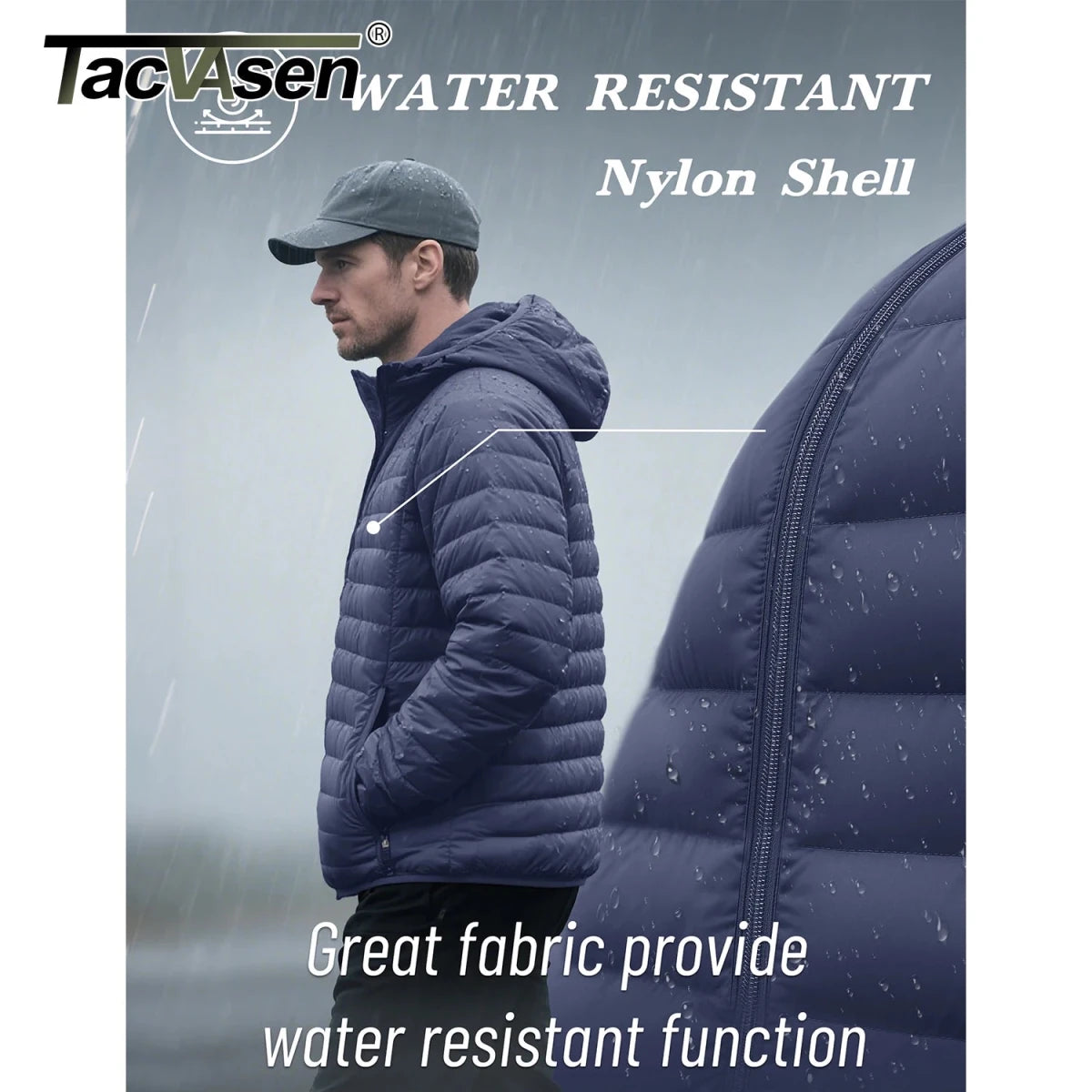 Doudoune synthétique matelassée à séchage rapide pour homme "TACVASEN - TJ623" - Planète Rando