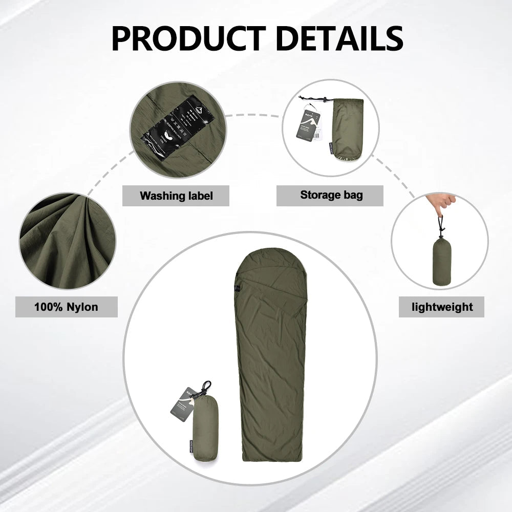Drap de sac de couchage de camping ultraléger "Widesea - SD - 01G" - Planète Rando