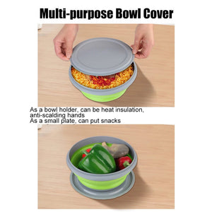 Ensemble de 3 bols pliables en silicone pour boîte à lunch "CLS Outdoor - Folding Bowl" - Planète Rando