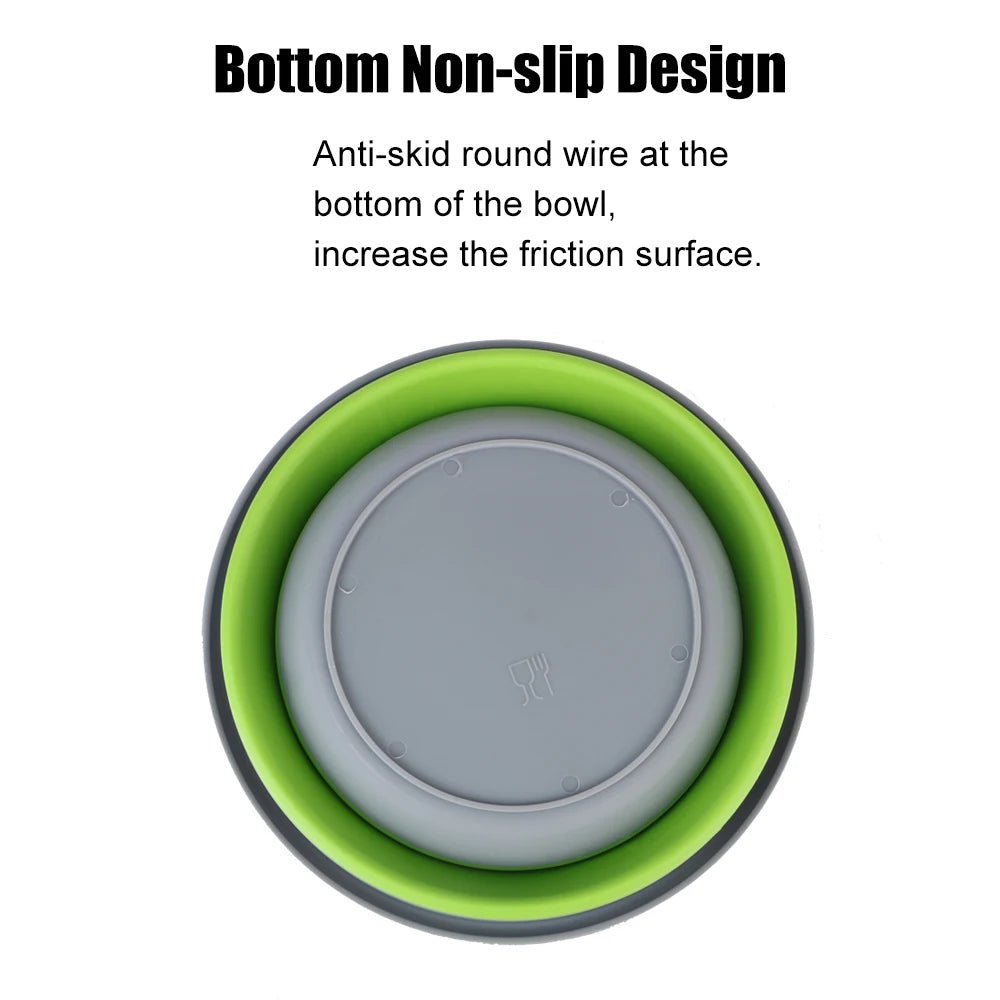 Ensemble de 3 bols pliables en silicone pour boîte à lunch "CLS Outdoor - Folding Bowl" - Planète Rando
