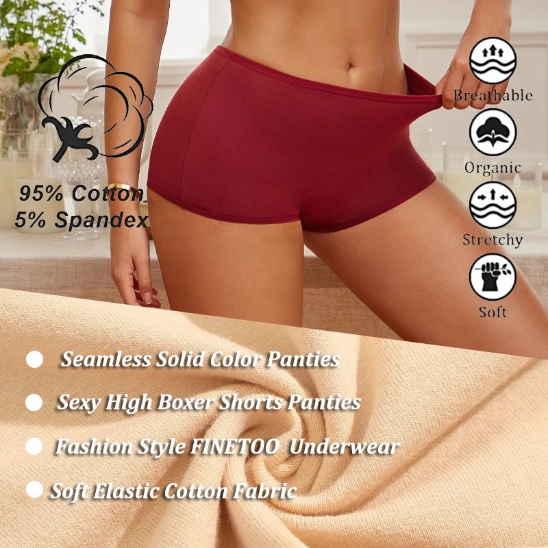 Ensemble de 5 culottes / shorty en coton sans coutures pour femme "Octet Women - Lot 5pcs Panty N745" - Planète Rando