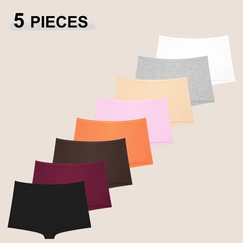 Ensemble de 5 culottes / shorty en coton sans coutures pour femme "Octet Women - Lot 5pcs Panty N745" - Planète Rando
