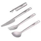 Ensemble de couverts en titane 4 en 1 "Tomshoo - 4 - in - 1 cutlery set" - Planète Rando