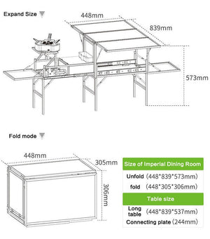 Ensemble de cuisine mobile pour camping avec réchaud et batterie de cuisine en acier inoxydable "BRS - Kitchen box" - Planète Rando