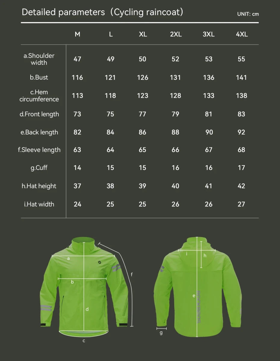 Ensemble imperméable de cyclisme "ROCKBROS - YPY028" - Planète Rando