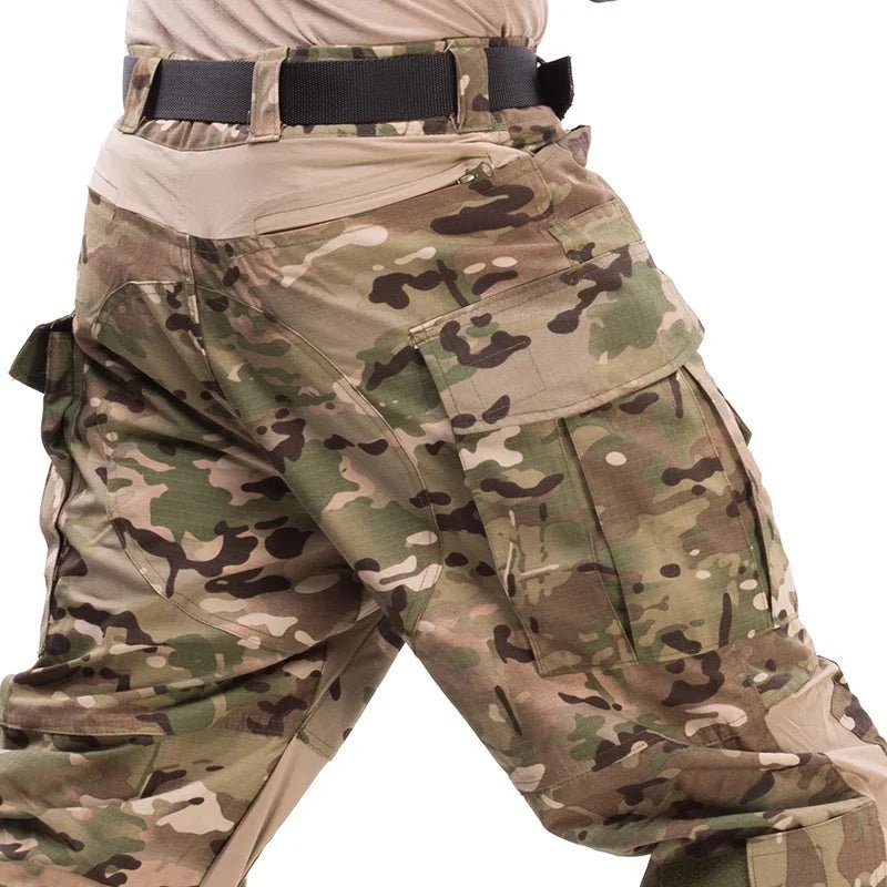 Ensemble / uniforme tactique de combat avec poches multifonctionnelles et genouillères "Emersongear - G3" - Planète Rando
