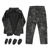 Ensemble / uniforme tactique de combat avec poches multifonctionnelles et genouillères "Emersongear - G3" - Planète Rando