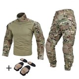 Ensemble / uniforme tactique de combat avec poches multifonctionnelles et genouillères "Emersongear - G3" - Planète Rando
