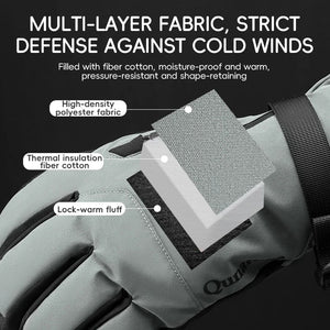 Gants de ski tactiles & imperméables avec poignet allongé et technologie 3M Thinsulate "Qunature - 16410045" - Planète Rando