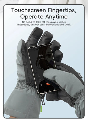 Gants de ski tactiles & imperméables avec poignet allongé et technologie 3M Thinsulate "Qunature - 16410045" - Planète Rando