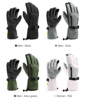 Gants de ski tactiles & imperméables avec poignet allongé et technologie 3M Thinsulate "Qunature - 16410045" - Planète Rando