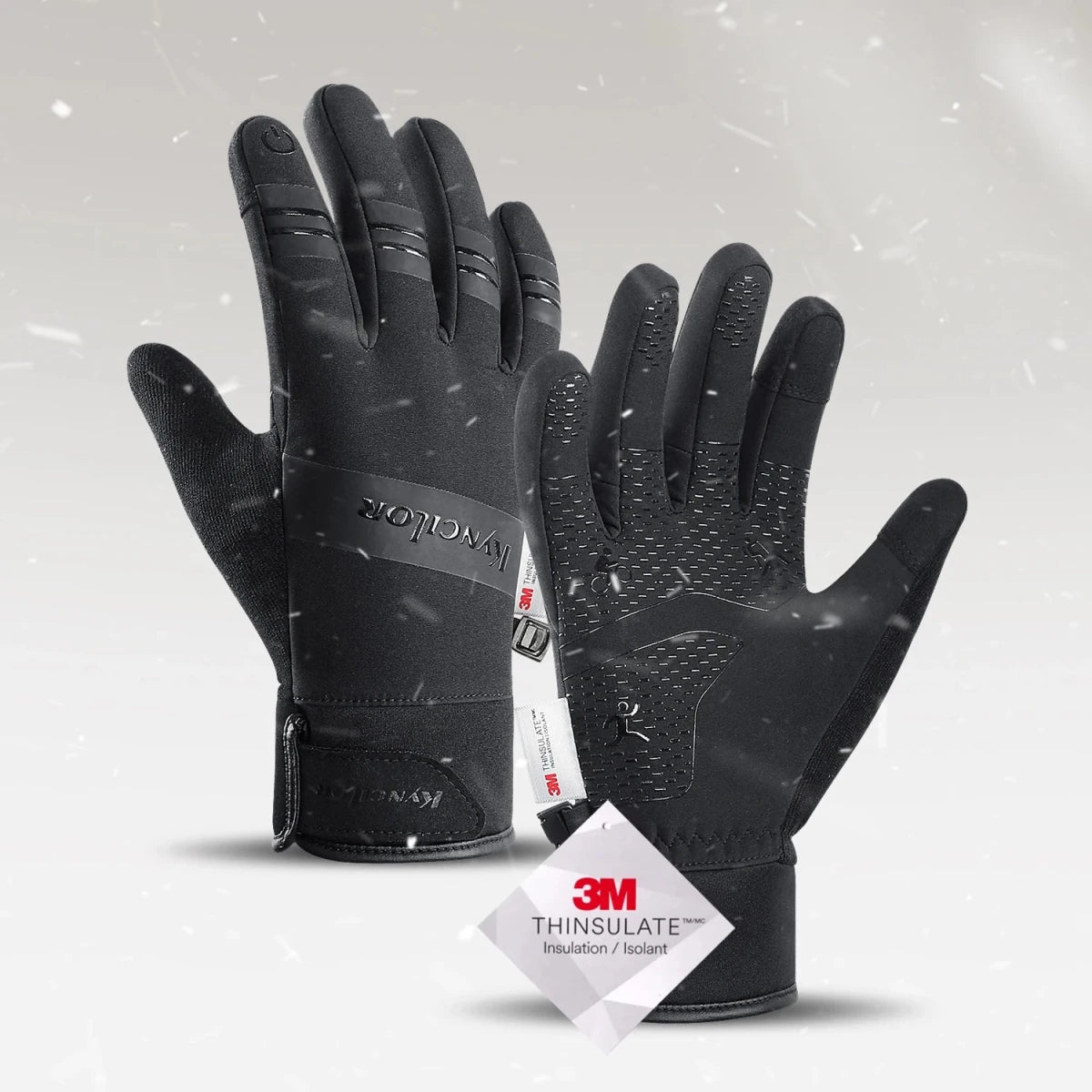 Gants d'hiver tactiles chauds avec technologie 3M Thinsulate 100g "Kyncilor - A0052" - Planète Rando