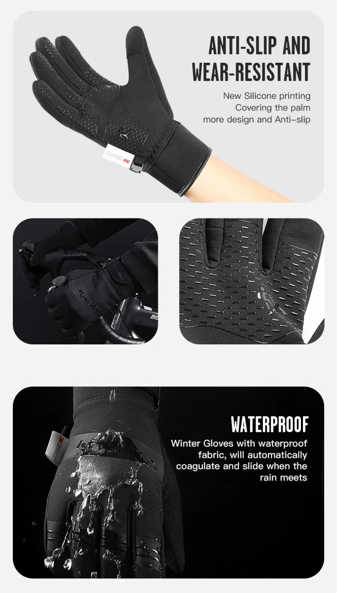 Gants d'hiver tactiles chauds avec technologie 3M Thinsulate 100g "Kyncilor - A0052" - Planète Rando