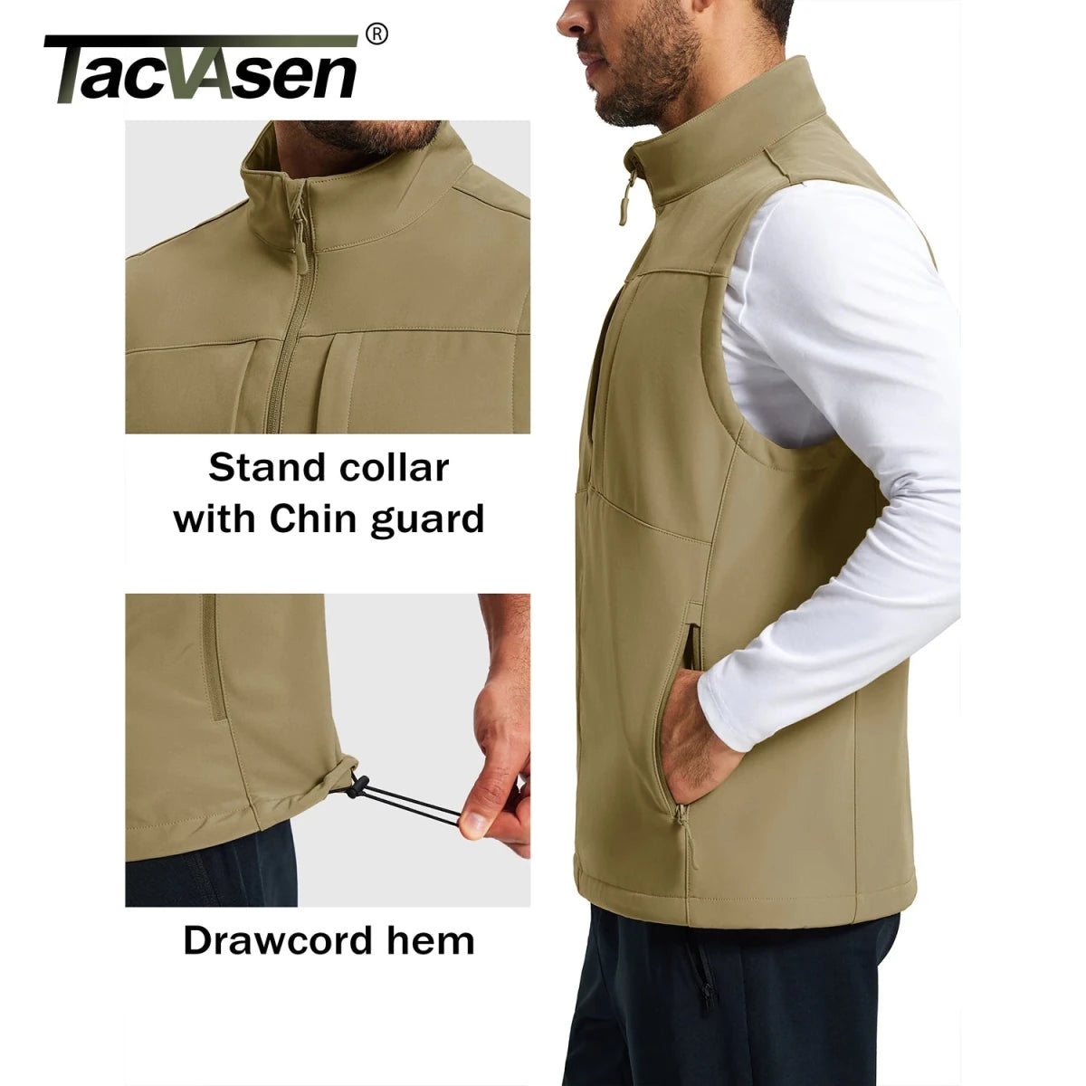 Gilet / softshell sans manche en micro - polaire pour homme "TACVASEN - CTE8" - Planète Rando