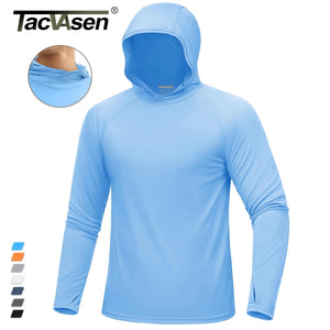 Hoodie / T-shirt manches longues à capuche homme UPF 50+ "TACVASEN - CTA27" - Planète Rando