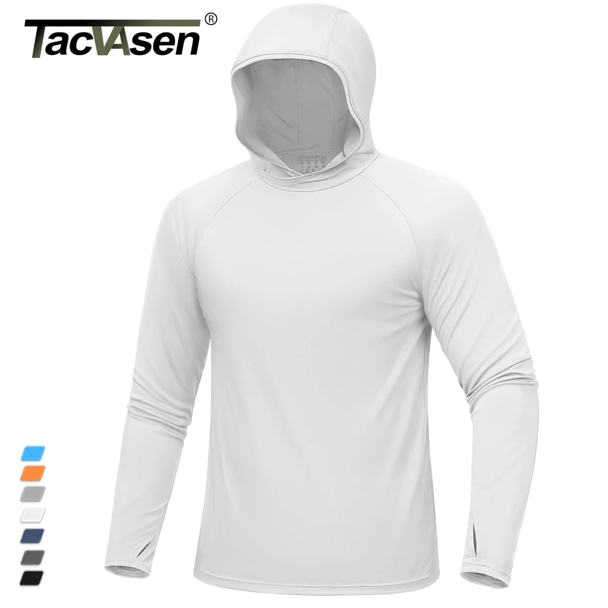 Hoodie / T-shirt manches longues à capuche homme UPF 50+ "TACVASEN - CTA27" - Planète Rando