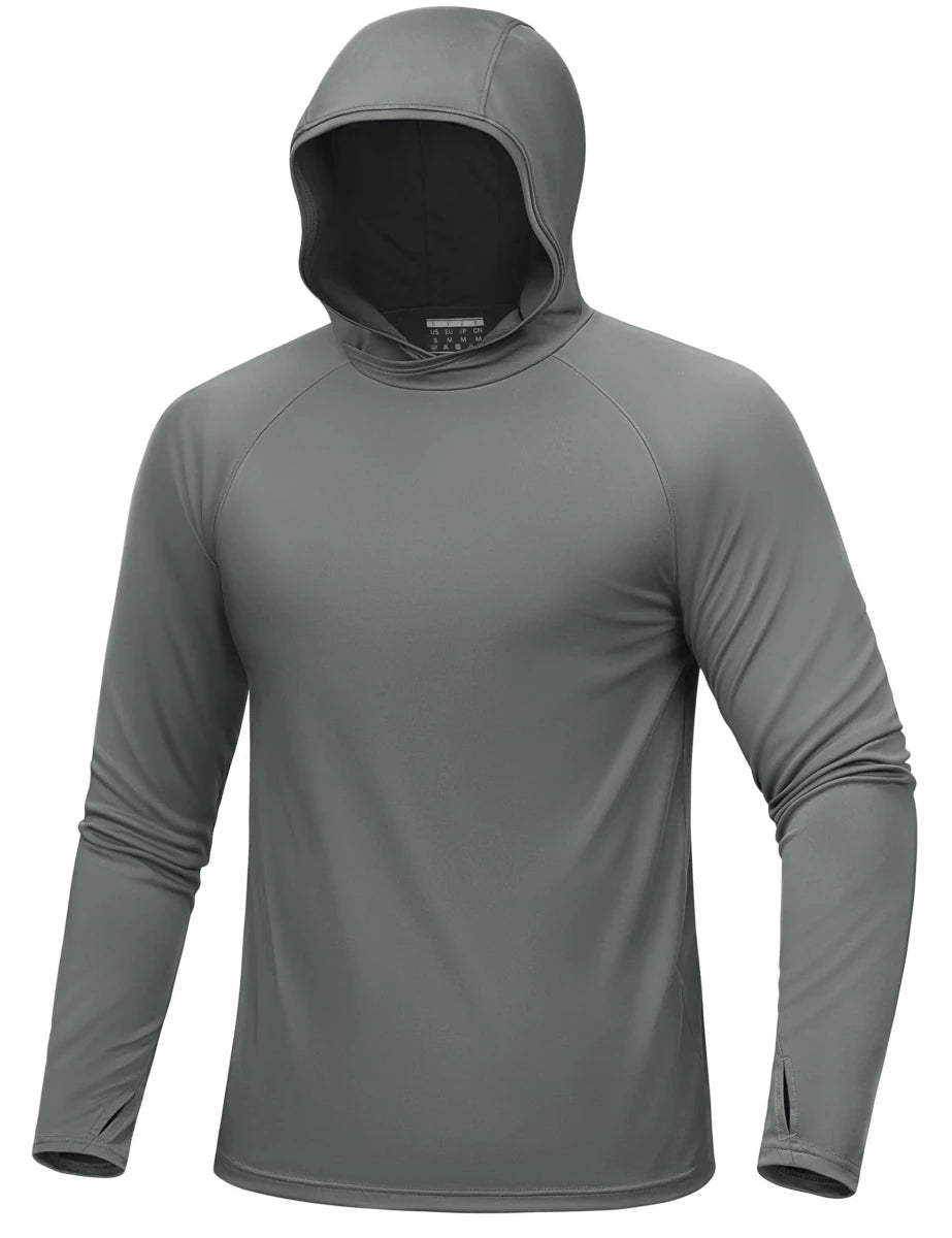 Hoodie / T-shirt manches longues à capuche homme UPF 50+ "TACVASEN - CTA27" - Planète Rando