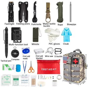 Kit de survie / trousse premiers secours avec pochette Molle "Sanke Rescue - First kit" - Planète Rando