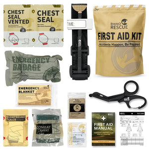 Kit médical de traumatologie de sauvetage / fournitures de recharge IFAK "Rhino rescue - Trauma kit series" - Planète Rando
