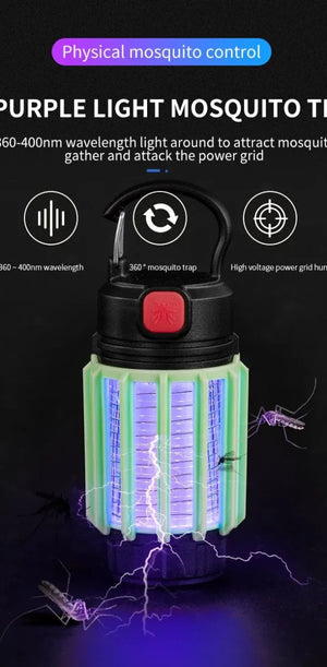 Lampe anti - moustiques d'extérieur résistante à la pluie "E - SMARTER - W882" - Planète Rando