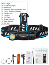 Lampe frontale à LED XP - LHI 18650 magnétique jusqu'à 1200 lumens "Trustfire - Mc18" - Planète Rando