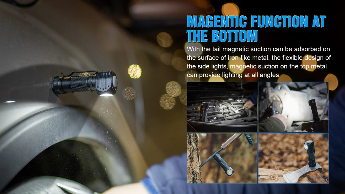 Lampe frontale à LED XP - LHI 18650 magnétique jusqu'à 1200 lumens "Trustfire - Mc18" - Planète Rando