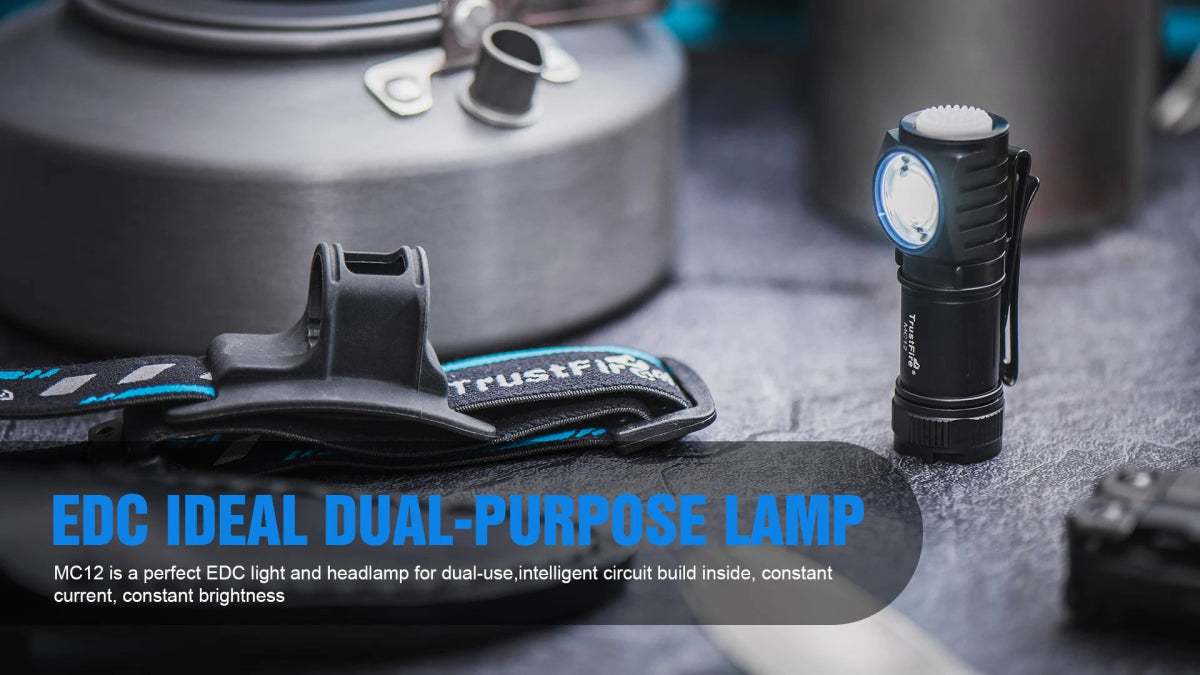 Lampe frontale LED magnétique rechargeable XP - L HI jusqu'à 1000 lumens "TrustFire - MC12" - Planète Rando