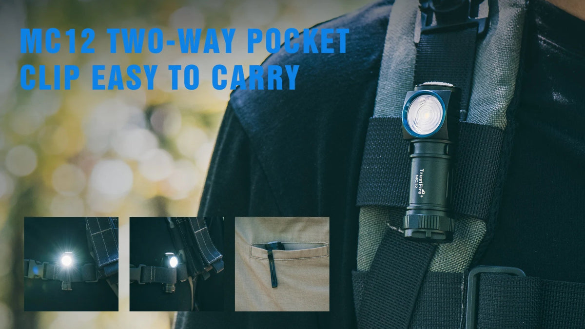 Lampe frontale LED magnétique rechargeable XP - L HI jusqu'à 1000 lumens "TrustFire - MC12" - Planète Rando