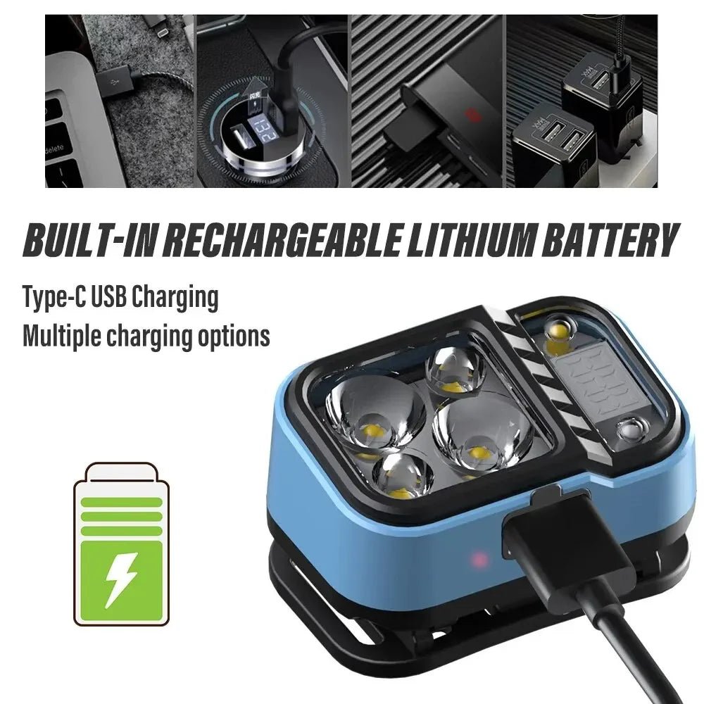 Lampe frontale LED rechargeable avec capteur et indicateur de batterie "ESMARTER - YD07" - Planète Rando
