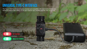 Lampe frontale rechargeable USB 2000 lumens, LED rouge et blanche "Trustfire - H7R" - Planète Rando