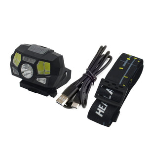 Lampe frontale tactique pour casque avec capteur de signalisation, rechargeable par USB "BOOIU - FAST MICH" - Planète Rando